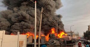 combustión de llantas